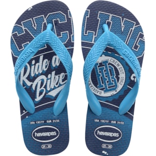 Chinelo Havaianas Kids Athletic Marinho e Turquesa 29/30