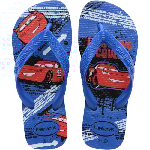 Chinelo Havaianas Kids Cars Azul Estrela 29/30