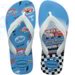 Chinelo Havaianas Kids Cars Branco/Azul Estrela 25/26