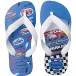 Chinelo Havaianas Kids Cars Branco Turquesa 27/28