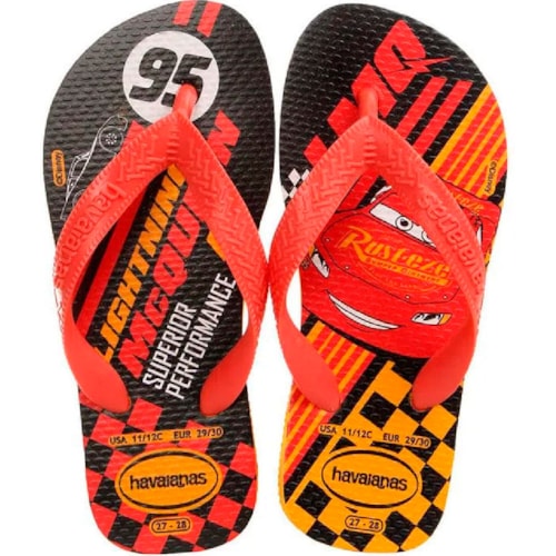 Chinelo Havaianas Kids Cars Laranja Citrus 23/24