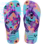 Chinelo Havaianas Kids Flores Azul Water 31/32