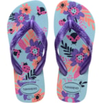 Chinelo Havaianas Kids Flores Azul Water 33/34