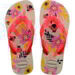 Chinelo Havaianas Kids Flores Bege Palha 23/24