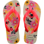 Chinelo Havaianas Kids Flores Bege Palha 23/24