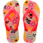 Chinelo Havaianas Kids Flores Bege Palha 29/30