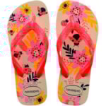 Chinelo Havaianas Kids Flores Bege Palha 33/34