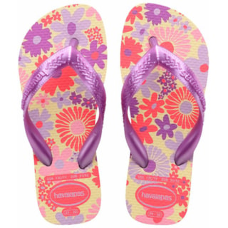 Chinelo Havaianas Kids Flores Buttercream 25/26