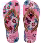 Chinelo Havaianas Kids Flores Pink Lemonade 25/26