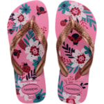 Chinelo Havaianas Kids Flores Pink Lemonade 33/34