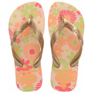 Chinelo Havaianas Kids Flores Rosa Ballet 25/26