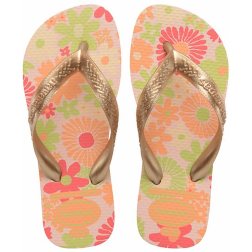 Chinelo Havaianas Kids Flores Rosa Ballet 29/30