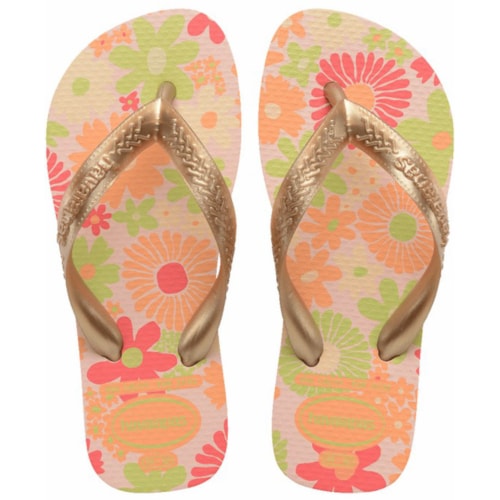 Chinelo Havaianas Kids Flores Rosa Ballet 29/34