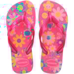 Chinelo Havaianas Kids Flores Rosa Flux 29/30