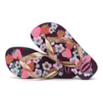 Chinelo Havaianas Kids Flores Rose Gold 31/32