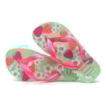 Chinelo Havaianas Kids Flores Verde Jardim 33/34