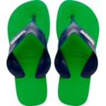 Chinelo Havaianas Kids Max Azul Indigo e Verde Folha 23/24