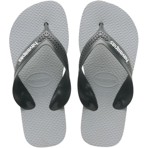 Chinelo Havaianas Kids Max Novo Grafite/Cinza Gelo 25/26