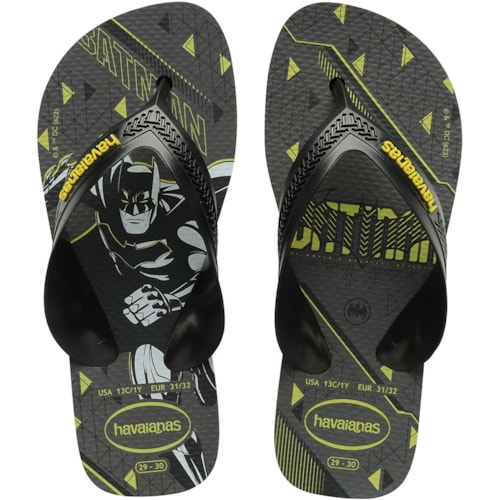 Chinelo Havaianas Kids Max Preto/Amarelo 23/24