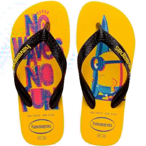 Chinelo Havaianas Kids Minions Amarelo/Preto 29/30