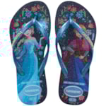 Chinelo Havaianas Kids Slim Princesas Frozen Azul 31/32