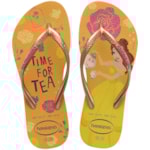Chinelo Havaianas Kids Slim Princess Amarelo Limão 33/34