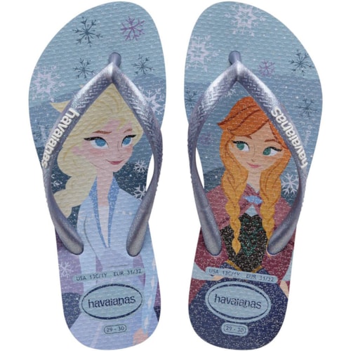 Chinelo Havaianas Kids Slim Princess Brisa Lilás 29/30