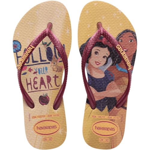 Chinelo Havaianas Kids Slim Princess Dourado 23/24