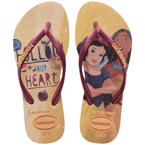 Chinelo Havaianas Kids Slim Princess Dourado 27/28