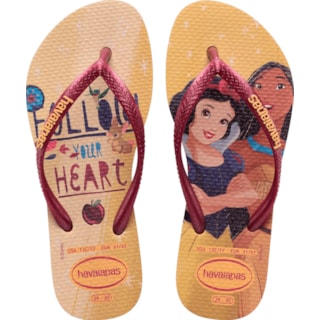 Chinelo Havaianas Kids Slim Princess Dourado 35/36