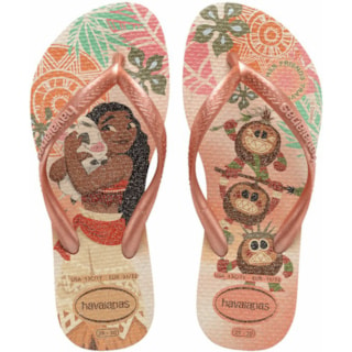 Chinelo Havaianas Kids Slim Princess Rosa Clay 23/24