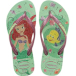 Chinelo Havaianas Kids Slim Princess Verde/Chá 25/26