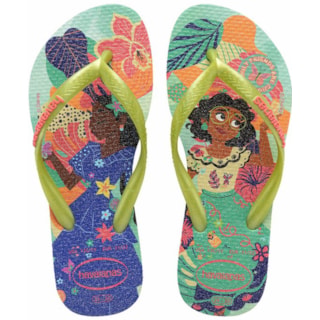 Chinelo Havaianas Kids Slim Princess Verde Matcha 25/26