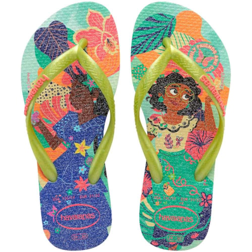 Chinelo Havaianas Kids Slim Princess Verde Matcha 31/32