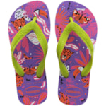 Chinelo Havaianas Kids Top Fashion Lilás/Verde 31/32