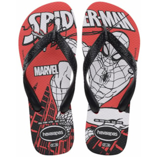 Chinelo Havaianas Marvel Logomania Verm/Pto 35/36