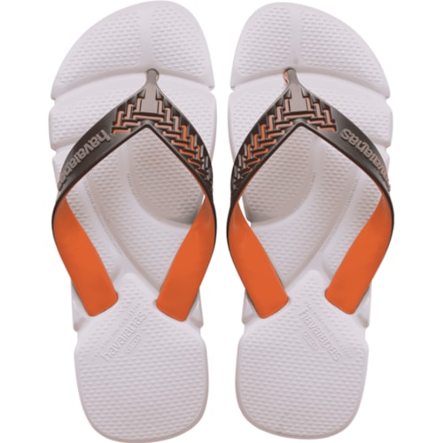 Chinelo Havaianas Power 2.0 Branco/Cinza 43/44