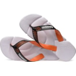 Chinelo Havaianas Power 2.0 Branco e Laranja 45/46