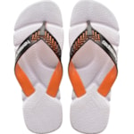 Chinelo Havaianas Power 2.0 Branco e Laranja 45/46