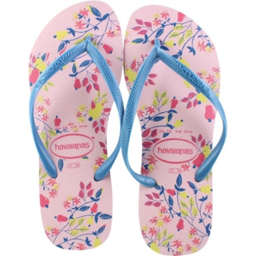 Chinelo Havaianas Romance 39/40 Rosa Cream