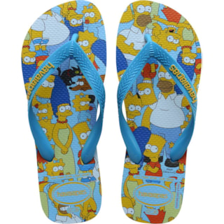 Chinelo Havaianas Simpsons Turquesa 35/36