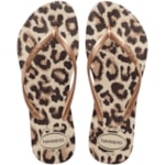 Chinelo havaianas Slim Animals Bege Palha 33/34