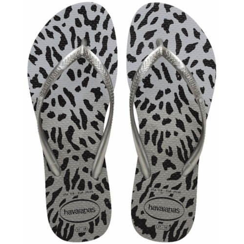 Chinelo Havaianas Slim Animals Cinza 33/34