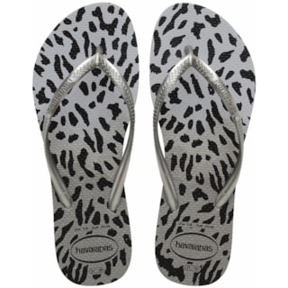 Chinelo Havaianas Slim Animals Cinza 37/38