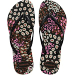 Chinelo Havaianas Slim Animals Preto/Pink 35/36