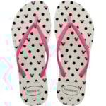 Chinelo Havaianas Slim Disney Branco/Rosa Flux 35/36