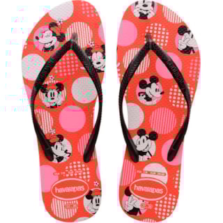 Chinelo Havaianas Slim Disney Vermelho Crush 33/34