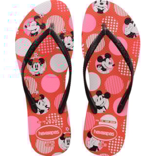 Chinelo Havaianas Slim Disney Vermelho Crush 39/40