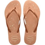 Chinelo Havaianas Slim Gloss Bege Palha 35/36