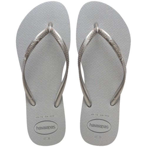 Chinelo Havaianas Slim Gloss Cinza/Cinza Gelo 35/36